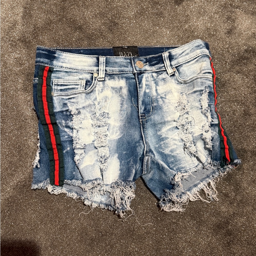 DAZL "Gucci style stripes" Jean shorts